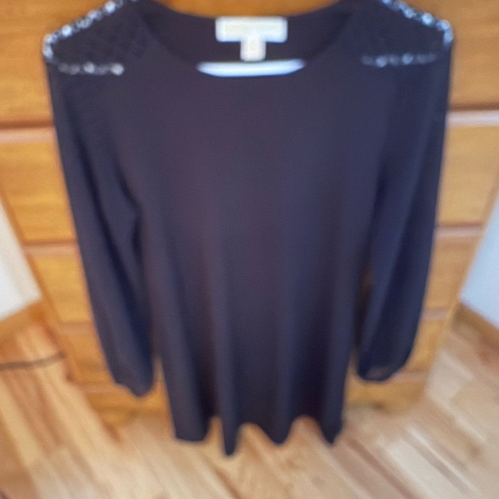 Michael Kors Black Dress with Silver Accents